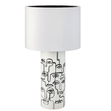 Family bordlampe, høyde 61 cm, Hvit