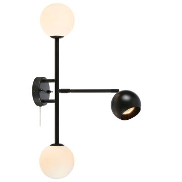 Beside 3 vegglampe, høyde 60 cm