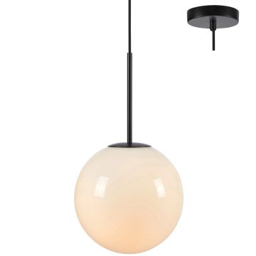 Dione takpendel, diameter 25 cm, Hvit / Sort