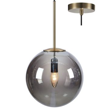 Dione takpendel, diameter 25 cm, Røykfarget / Antikk