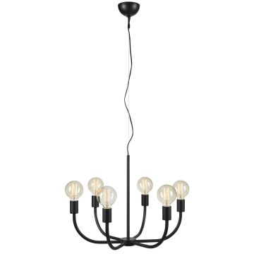Amistoso 6 lysekrone, diameter 63 cm, Sort