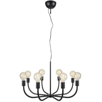 Amistoso 8 lysekrone, diameter 75 cm, Sort