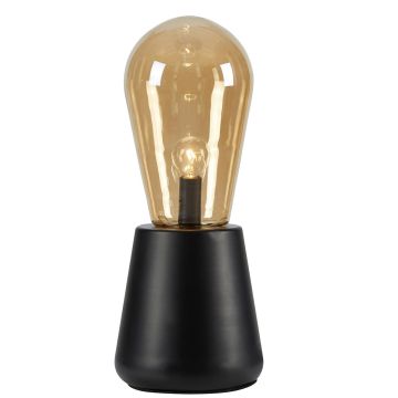 Brook bordlampe, høyde 42 cm, Ravfarget glass