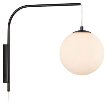 Dione vegglampe, Hvit / Sort