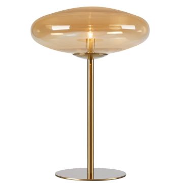 Locus bordlampe, høyde 40 cm, Messing / Ravfarget glass
