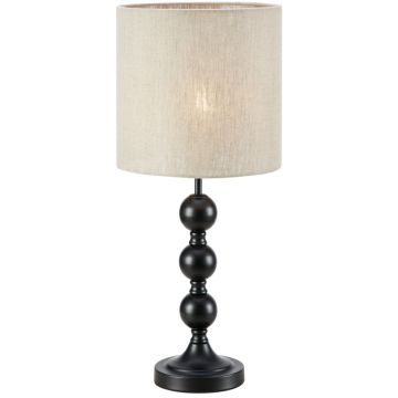 Octo bordlampe, høyde 57 cm, Sort / Sandfarget skjerm