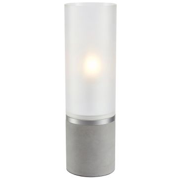 Molo bordlampe, høyde 40 cm, Grå / Frostet