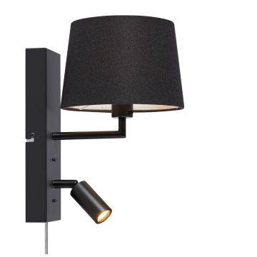 Como vegglampe med leselys, høyde 22 cm