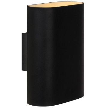 Ovalis vegglampe for fast montering, for 2 x E14