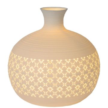 Tiesse bordlampe, høyde 19 cm, Hvit