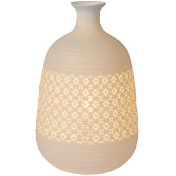 Tiesse bordlampe, høyde 30 cm, Hvit