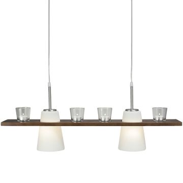 Plankan 2 pendelskinne, 81 cm, Valnøtt / Hvit