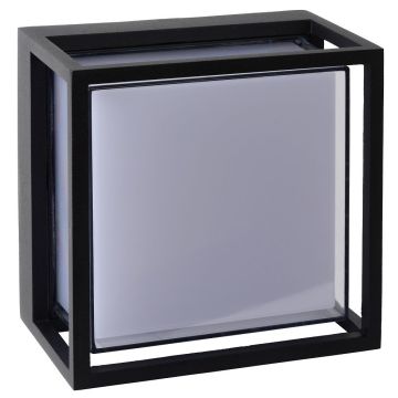 Singa vegglampe, 9W LED 2700K, 17x17 cm, IP54, Sort