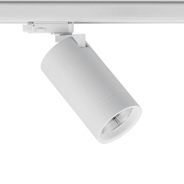 Levi spot for Global 3T-skinne, dimbar 20W LED 3000K 1805lm, 40° spredning, Hvit