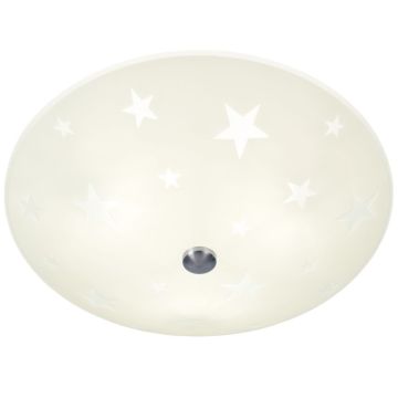 Stjerna plafond, diameter 42 cm, Hvit / Stål