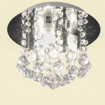 Nicoline taklampe for bad, diameter 26 cm, Krom