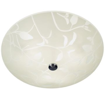 Bladverk plafond, diameter 42 cm, Frostet / Stål
