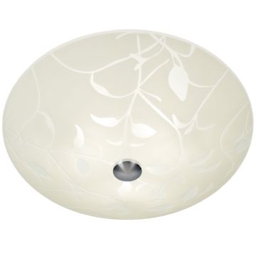Bladverk plafond, diameter 50 cm, Frostet / Stål