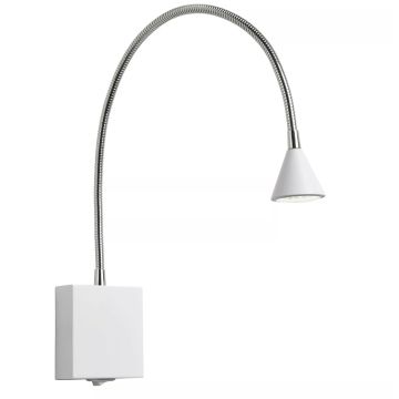 Buddy vegglampe for fast montering, fleksibel arm, LED 4000K 280lm