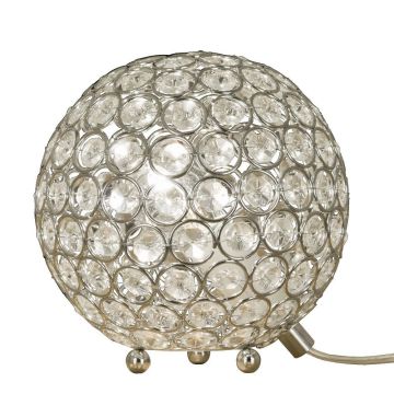 Bling bordlampe, diameter 15 cm, Krom