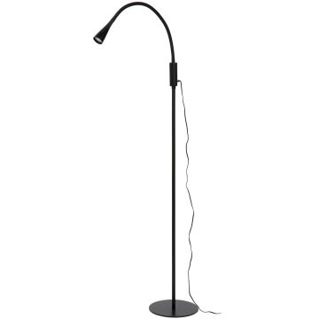 Zozy gulvlampe / leselampe, høyde 145 cm, 3000K 250lm, Step-dim, Sort