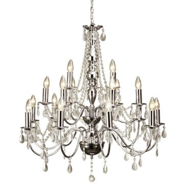 Chateau 18 lysekrone, diameter 82 cm, Krom
