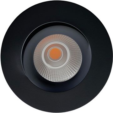 Georgia 360R downlight, CRI97, dimbar LED 3000 Kelvin 600lm, 25º tilt, ink driver, IP44, Sort