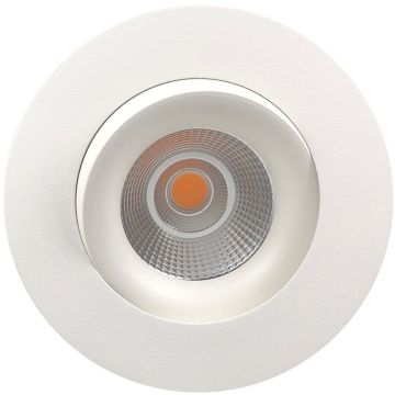 Georgia 360R downlight, CRI97, dimbar LED 3000 Kelvin 600lm, 25º tilt, ink driver, IP44, Hvit
