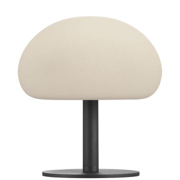 Sponge oppladbar bordlampe, høyde 21 cm, 3-Step Moodmaker™, IP65, Sort / Hvit