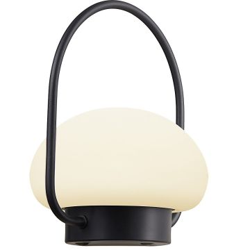 Sponge To Go oppladbar bordlampe, høyde 28 cm, 3-Step Moodmaker™, IP65, Sort / Hvit