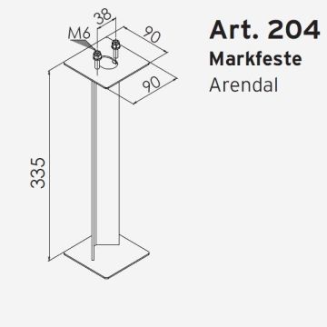 204 Markfeste, for nedgraving