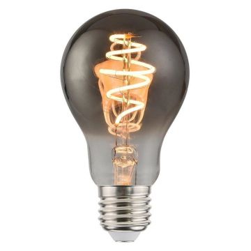 Classic E27 A60 Spiral LED 5W 120lm 1800K Røykfarget, dimbar