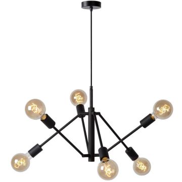 Lester 6 takpendel, justerbare armer, diameter 76 cm, Sort