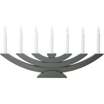 Navida lysestake med 7 lys, høyde 30 cm, Grå