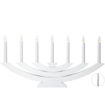 Navida lysestake med 7 lys, høyde 30 cm, Hvit