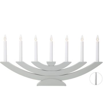 Navida lysestake med 7 lys, høyde 30 cm, Grå