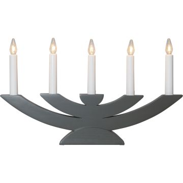 Navida lysestake med 5 lys, høyde 24 cm, Grafitt