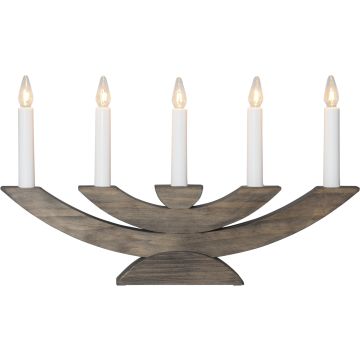 Navida lysestake med 5 lys, høyde 24 cm, Brun