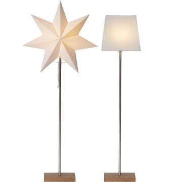 Moa stjerne + skjerm på fot 82 cm E14, Eik