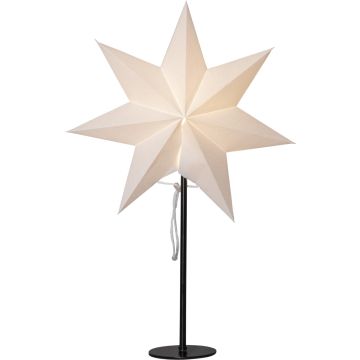 Mixa stjerne på fot, høyde 50 cm, Hvit