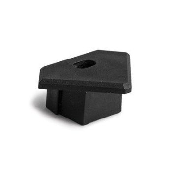 Endestykke 45 med hull, Sort