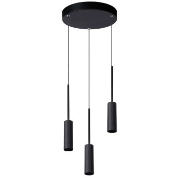 Tubule 3 klyngependel, 3x7W LED 2700K, Sort