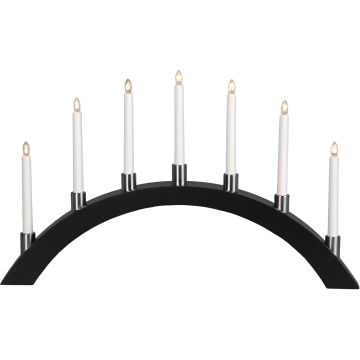 Tall Bow lysestake med 7 lys, bredde 67 cm, Sort (Begrenset antall)