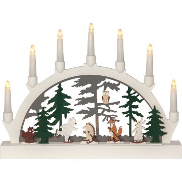 Forest Friend lysestake med 7 lys, høyde 33 cm