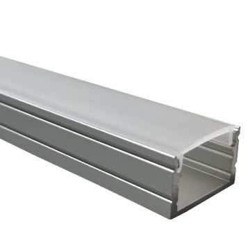 Lumistar 1813, 2 meter, Aluminium / Frostet avdekning
