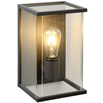Claire vegglampe, høyde 30 cm, IP54, Antrasitt
