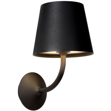 Justin vegglampe utendørs IP65, 7W LED 3000K 555lm, Sort
