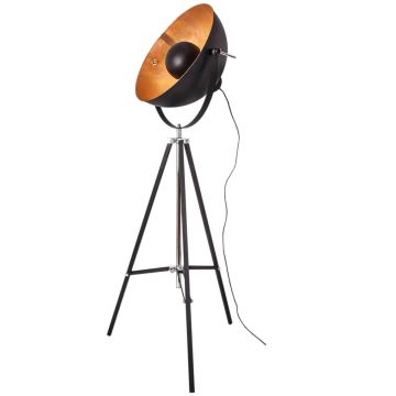 Captain gulvlampe med dimmer, høyde 170 cm, Sort/Gull