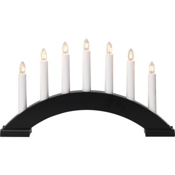 Bea bue lysestake med 7 lys, bredde 39 cm, Sort