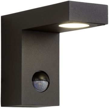 Texas IR vegglampe med lys- og bevegelsessensor, IP54, høyde 12 cm, LED 3000K 420lm, Antrasitt